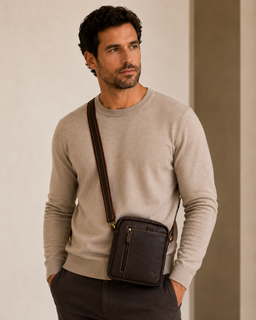 Bandolera MARRÓN piel — foto 1