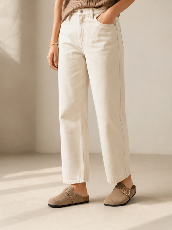 MULE DE CUERO TAUPE