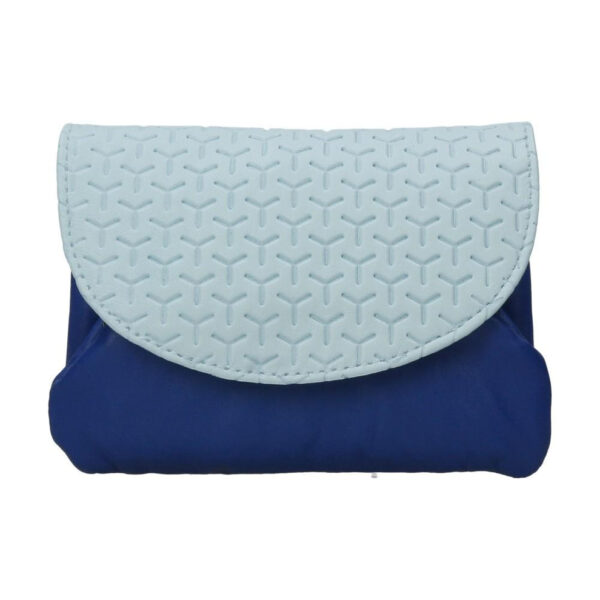MONEDERO PIEL AZUL/CELESTE