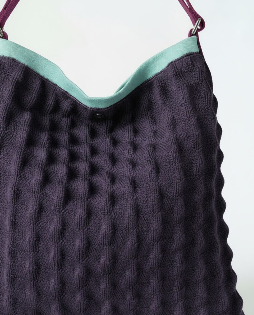 Mochila de punto 3D con doble asa morado — foto 2