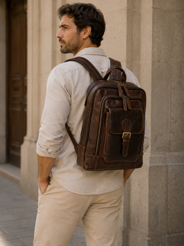 Mochila marrón