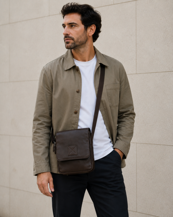 Bolso bandolera marrón