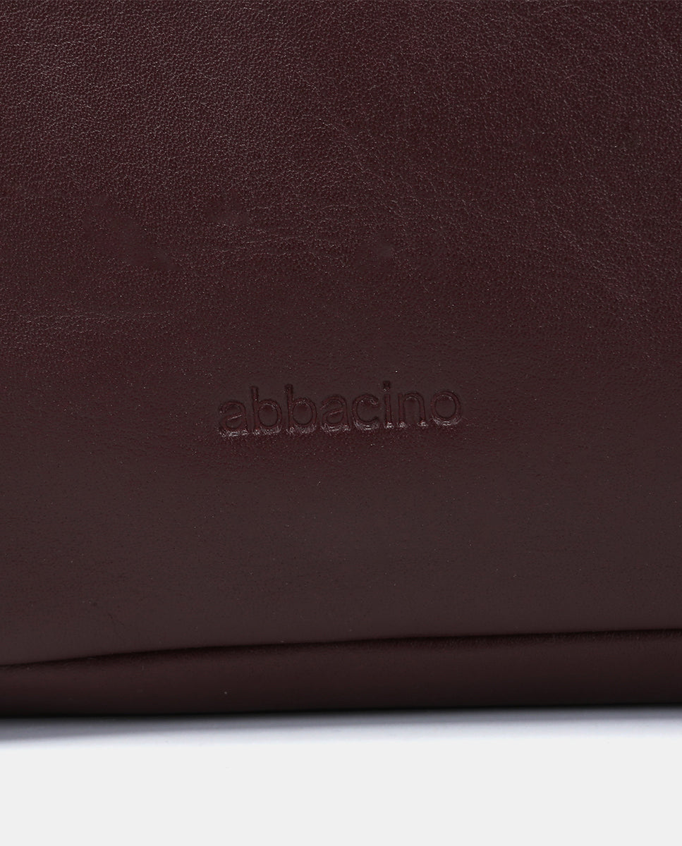 Bolso multifucional en piel burdeos - Imagen 7