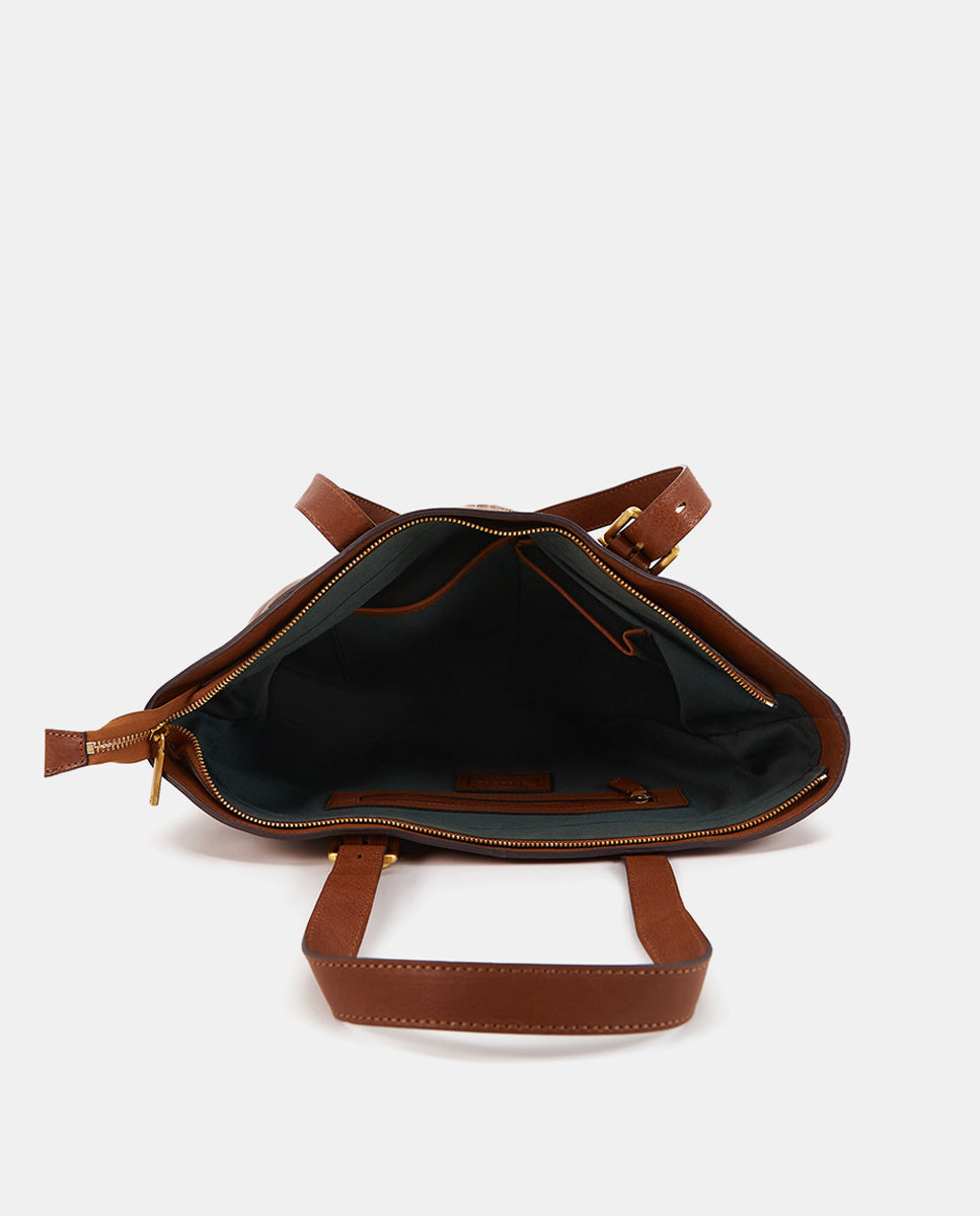 Bolso shopper piel cuero - Imagen 7