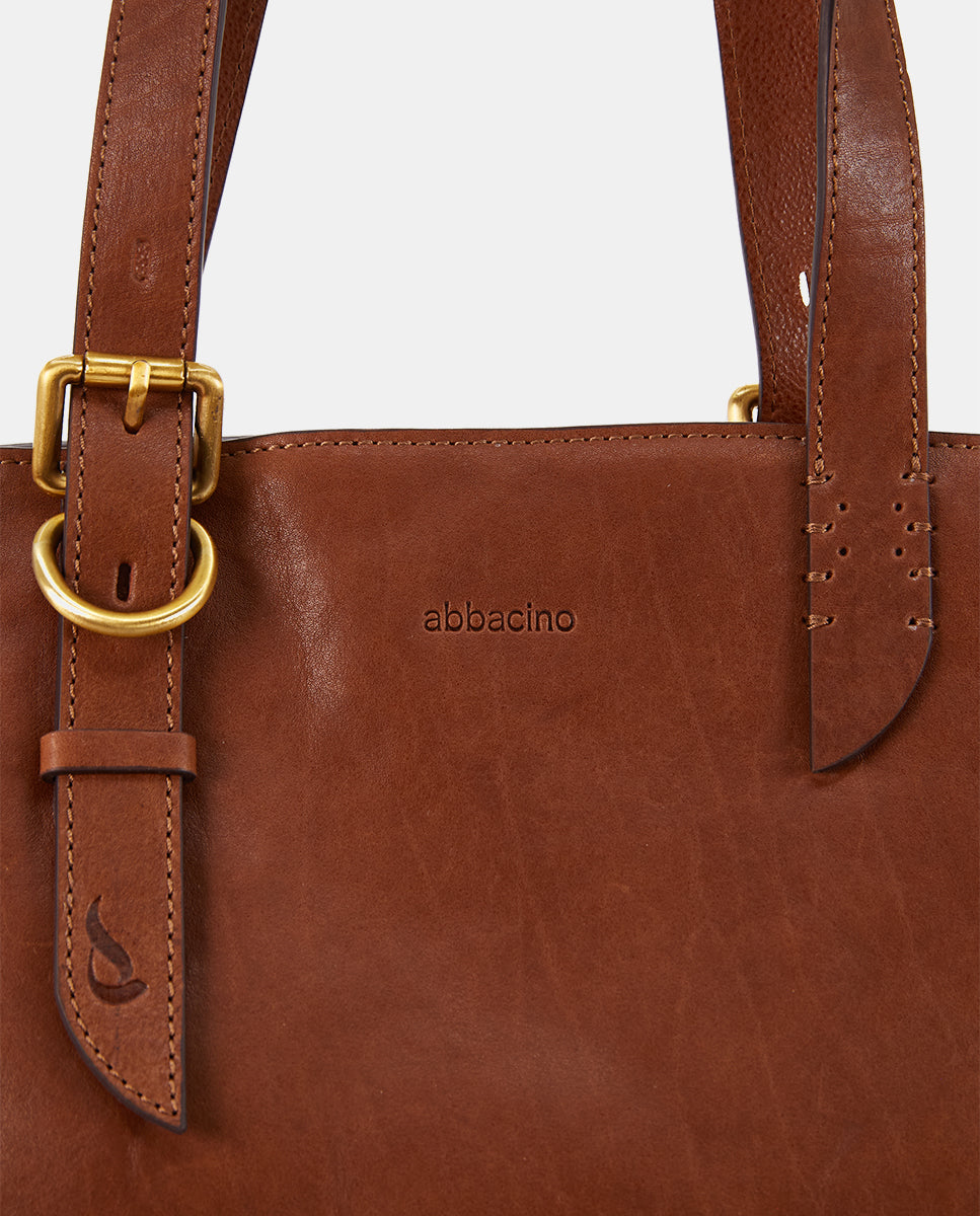 Bolso shopper piel cuero - Imagen 8