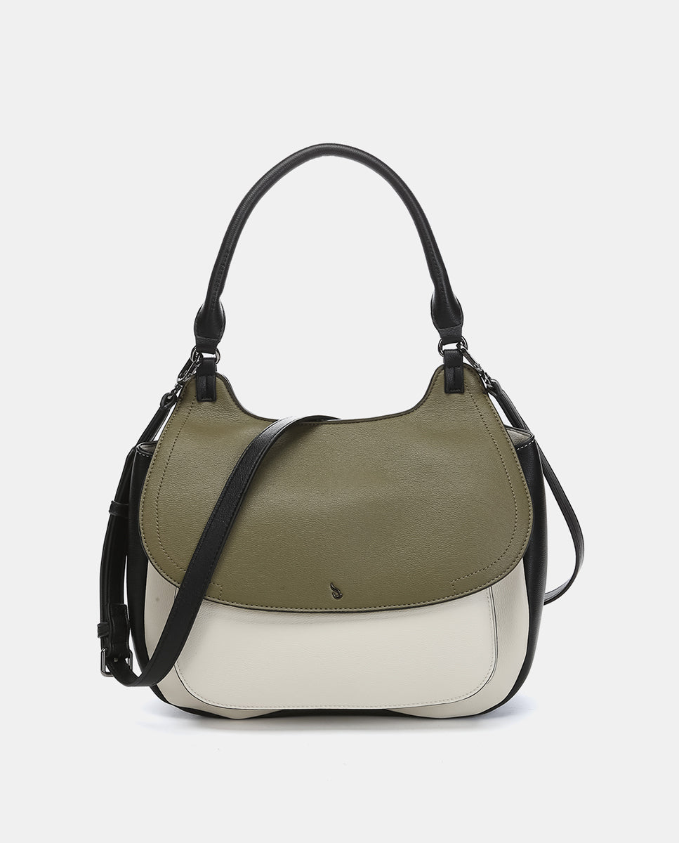 Bolso de hombro en materiales reciclados verde - Imagen 2