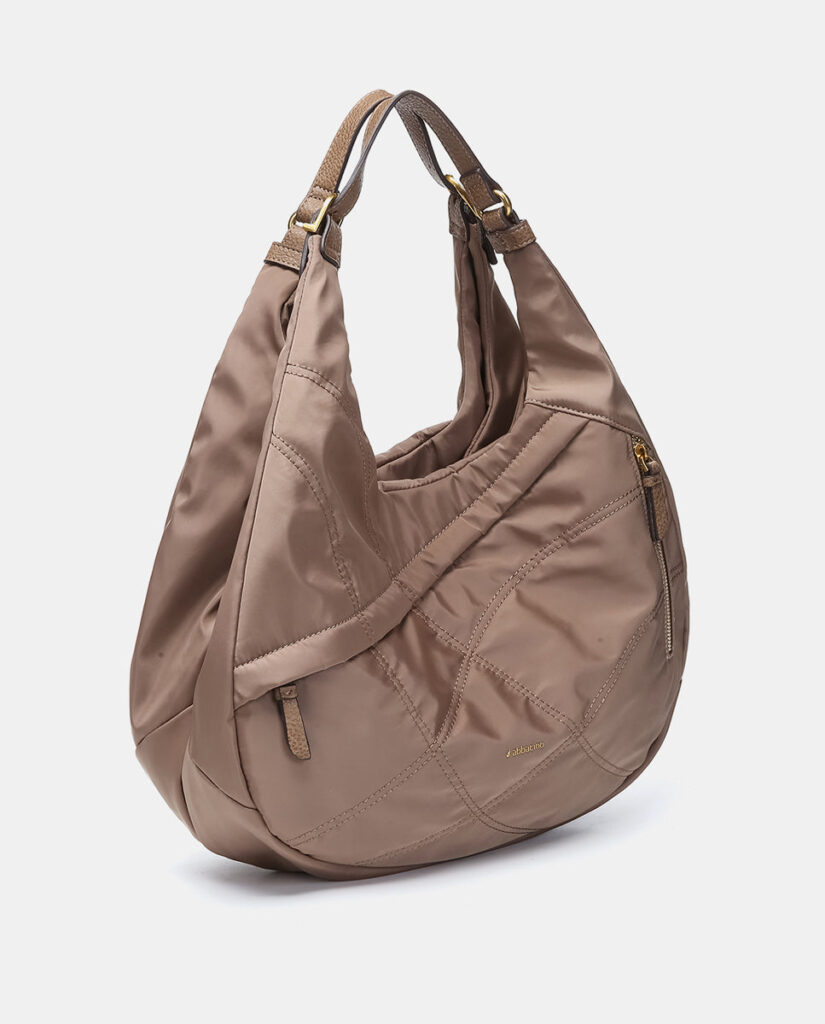 Bolso de hombro en materiales reciclados camel — foto 2