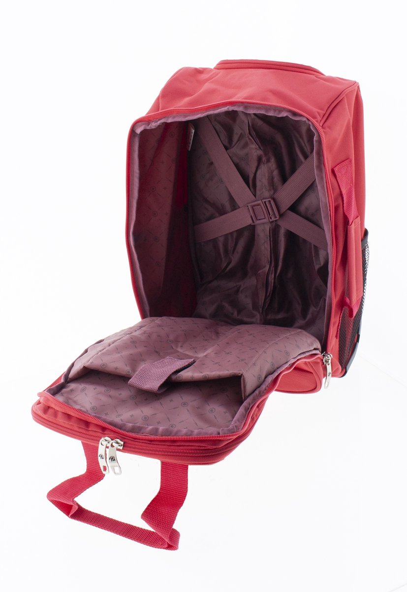 BOLSA MOCHILA CABINA CON RUEDAS ROJO - Imagen 4