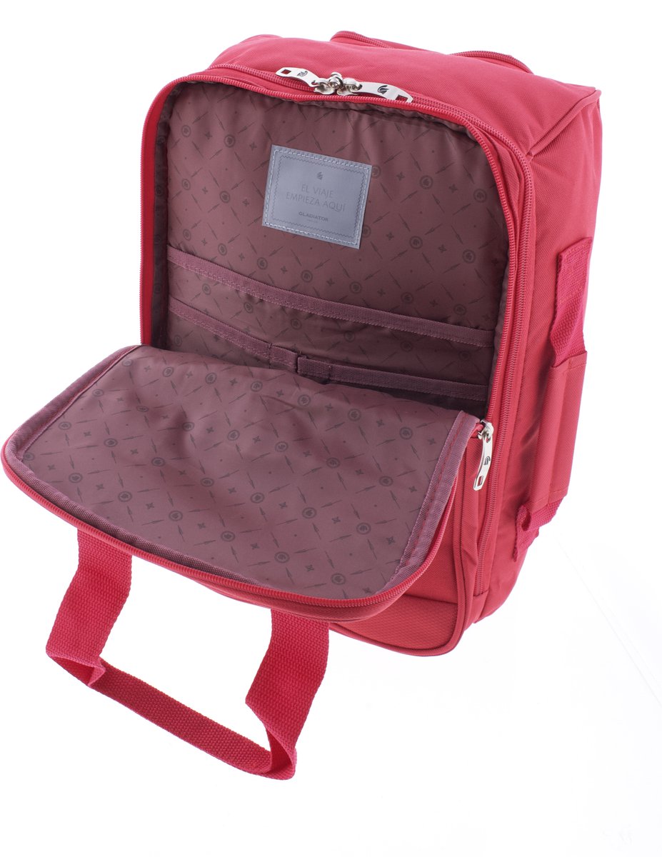 BOLSA MOCHILA CABINA CON RUEDAS ROJO - Imagen 5
