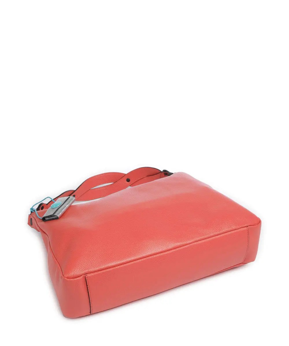 Bolso de cubo Delos Calliope de piel de becerro granulada color CARMESÍ - Imagen 5