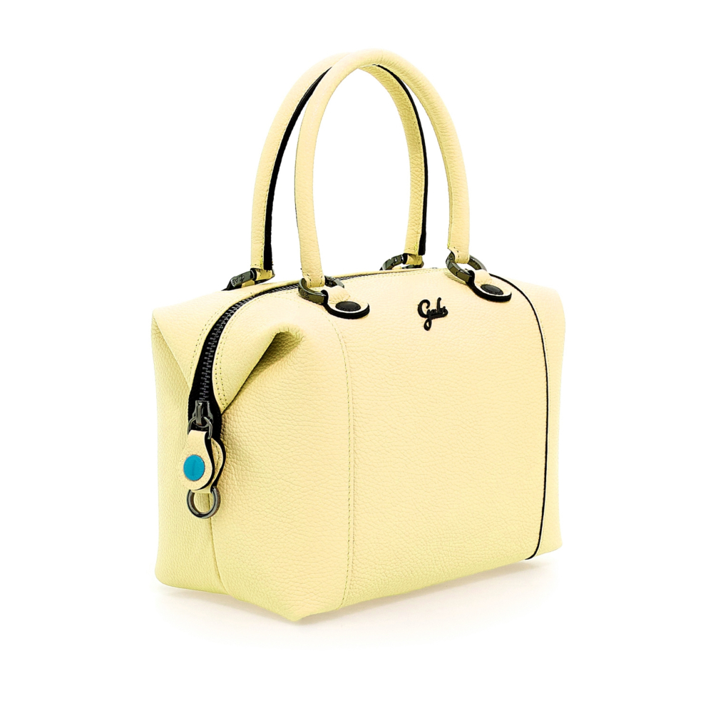 Bolso de compras convertible "G3 PLUS"T.M en piel de becerro granulada- AMARILLO - Imagen 6