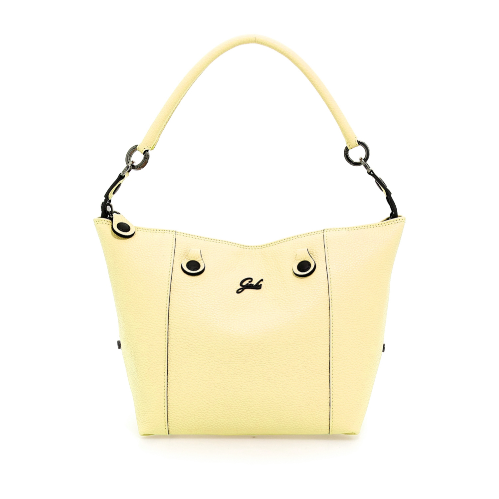 Bolso de compras convertible "G3 PLUS"T.M en piel de becerro granulada- AMARILLO - Imagen 7