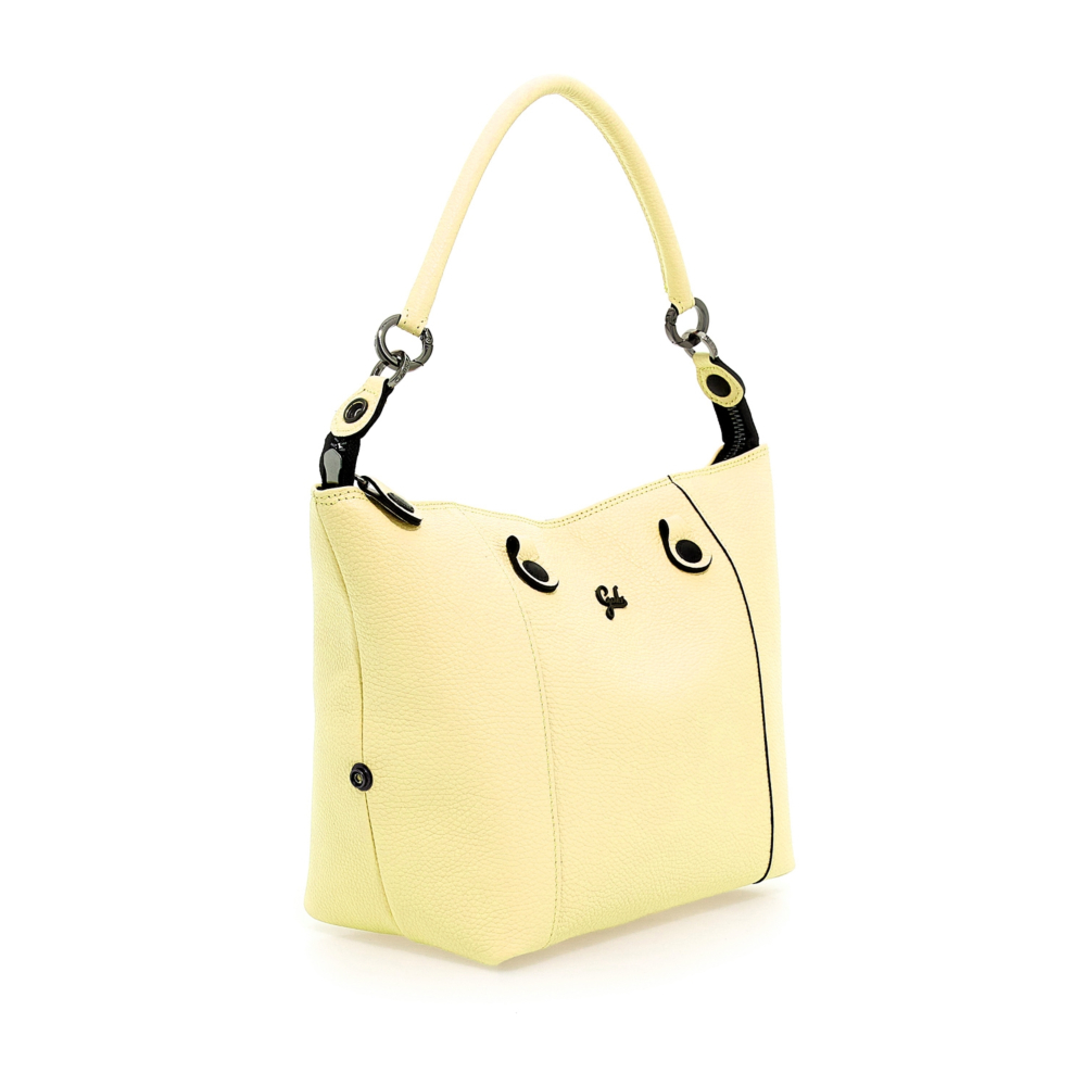 Bolso de compras convertible "G3 PLUS"T.M en piel de becerro granulada- AMARILLO - Imagen 8