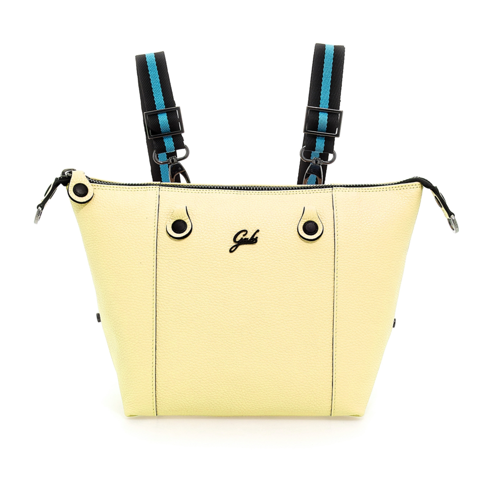Bolso de compras convertible "G3 PLUS"T.M en piel de becerro granulada- AMARILLO - Imagen 9