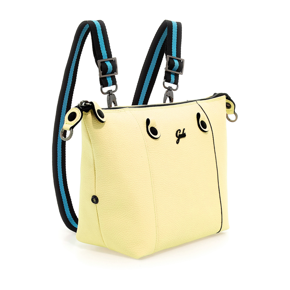 Bolso de compras convertible "G3 PLUS"T.M en piel de becerro granulada- AMARILLO - Imagen 10