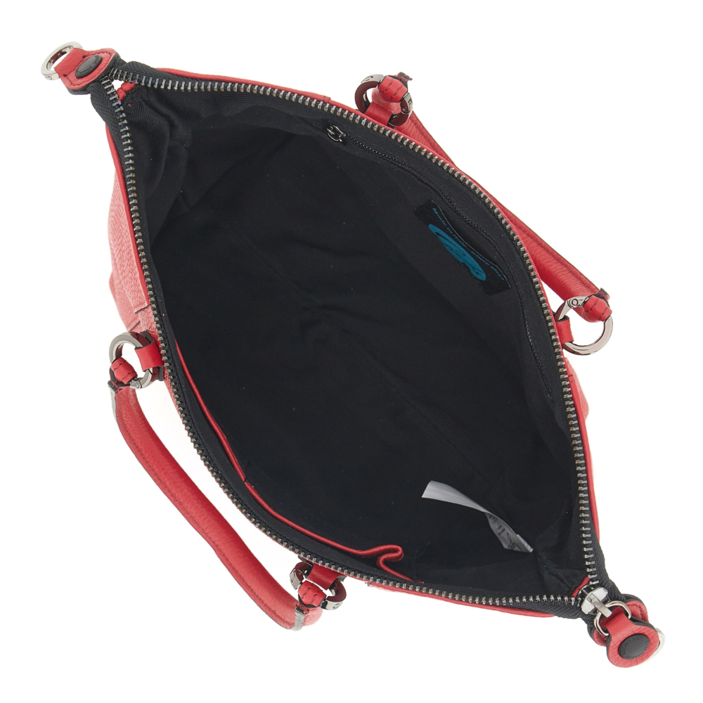 Bolso de compras convertible "G3 PLUS"T.M en piel de becerro granulada- ROJO - Imagen 11