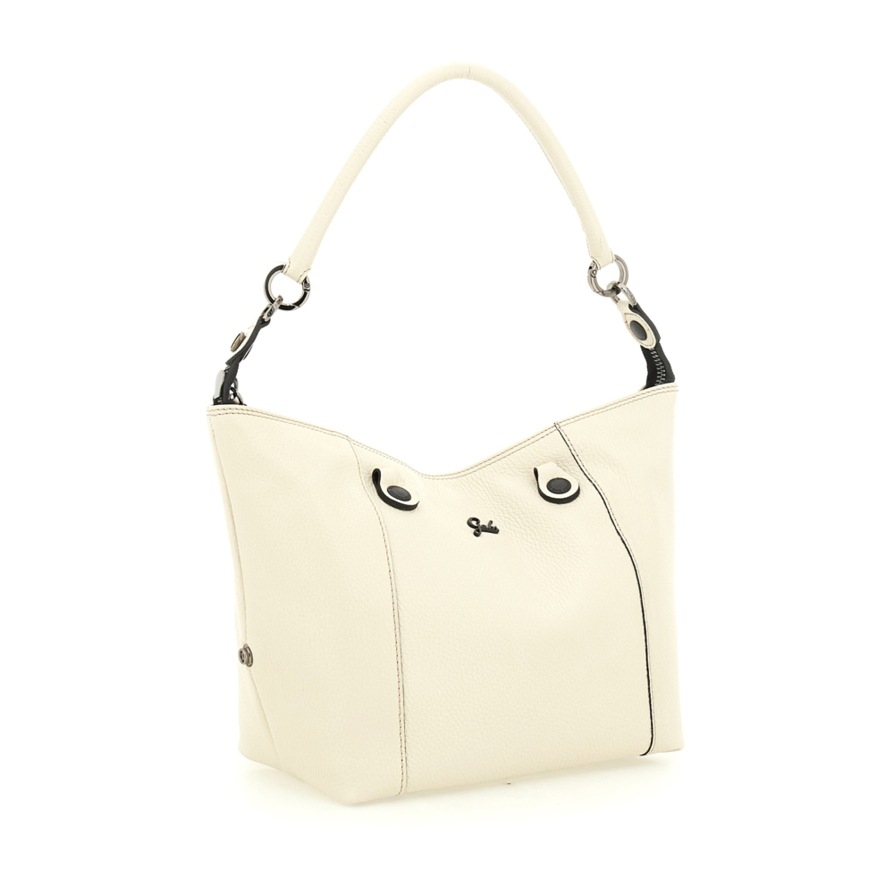 Bolso de compras convertible "G3 PLUS"T.L en piel de becerro granulada- HIELO - Imagen 8