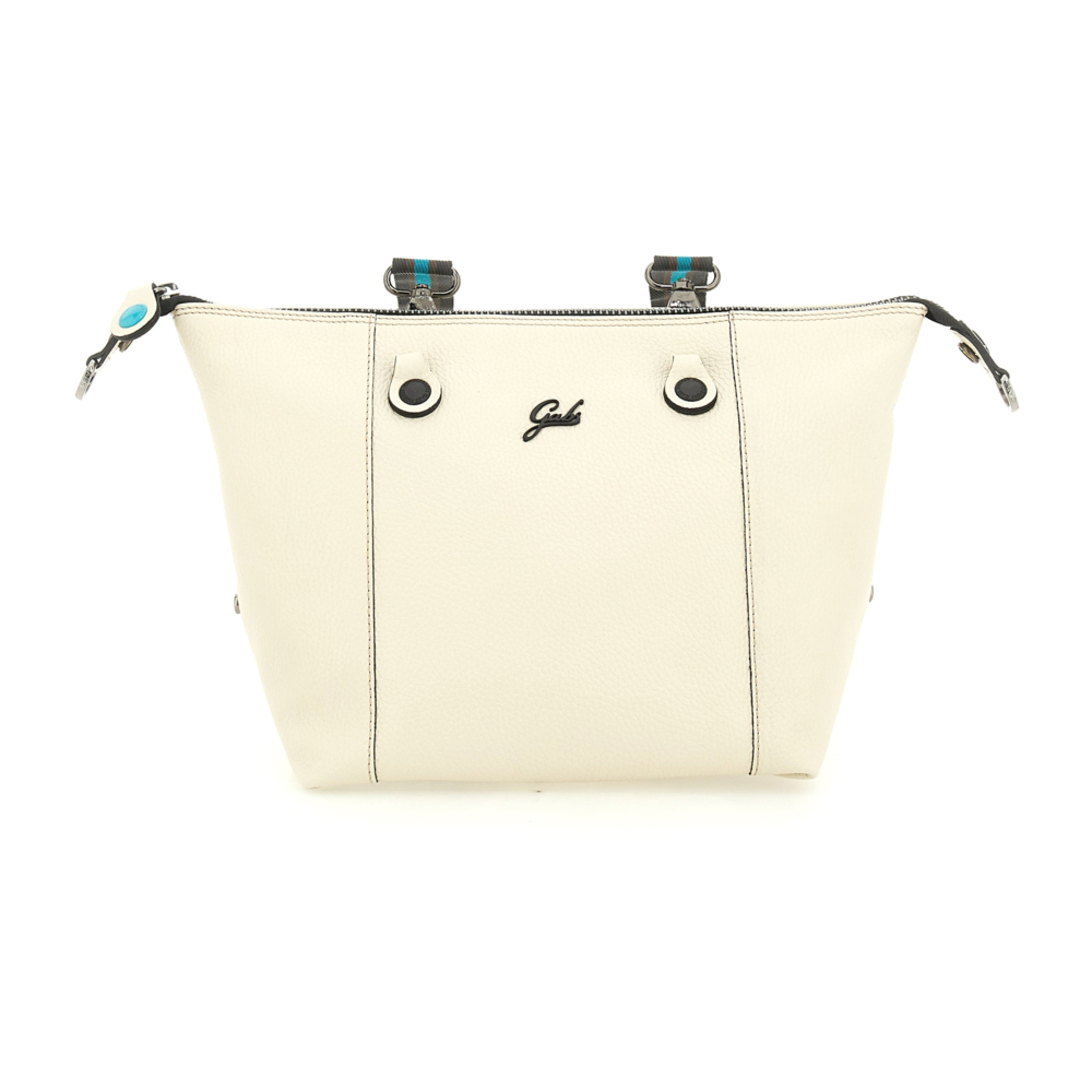 Bolso de compras convertible "G3 PLUS"T.L en piel de becerro granulada- HIELO - Imagen 9