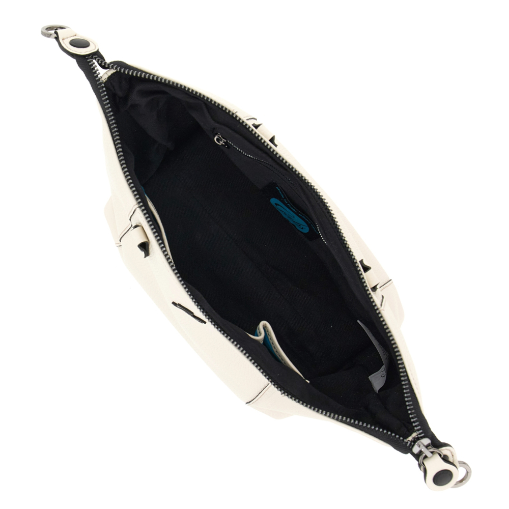 Bolso de compras convertible "G3 PLUS"T.L en piel de becerro granulada- HIELO - Imagen 11
