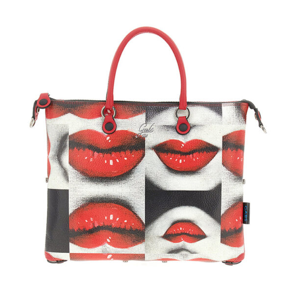 Bolso de compras convertible "G3 PLUS" en piel de becerro estampada y piel de becerro granulada- BESOS