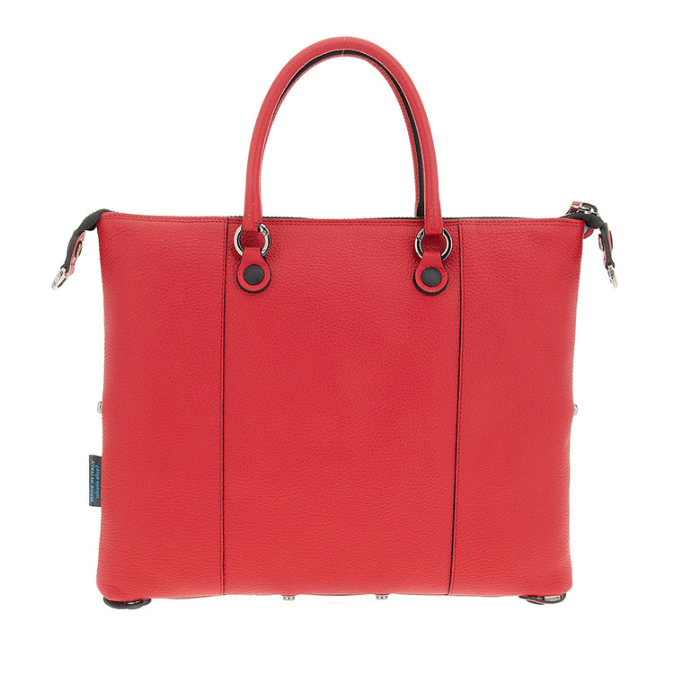 Bolso de compras convertible "G3 PLUS" en piel de becerro estampada y piel de becerro granulada- BESOS - Imagen 4