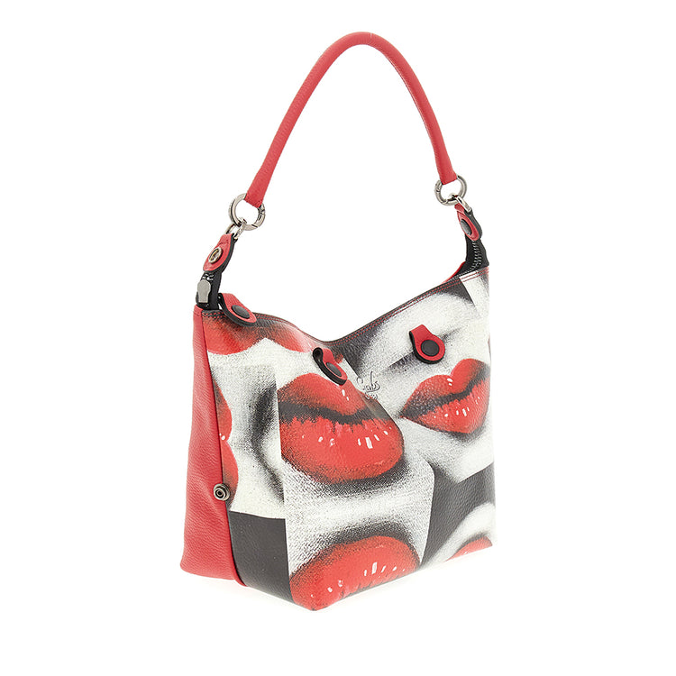 Bolso de compras convertible "G3 PLUS" en piel de becerro estampada y piel de becerro granulada- BESOS - Imagen 11