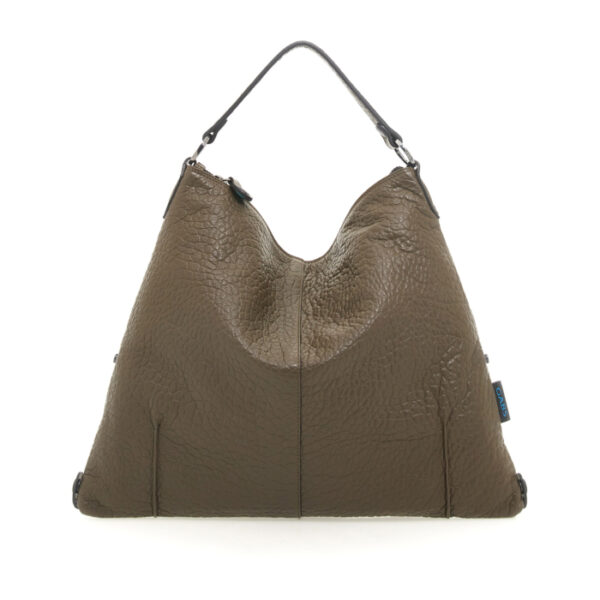 Bolso de hombro SOLANGE de piel de oveja VERDE