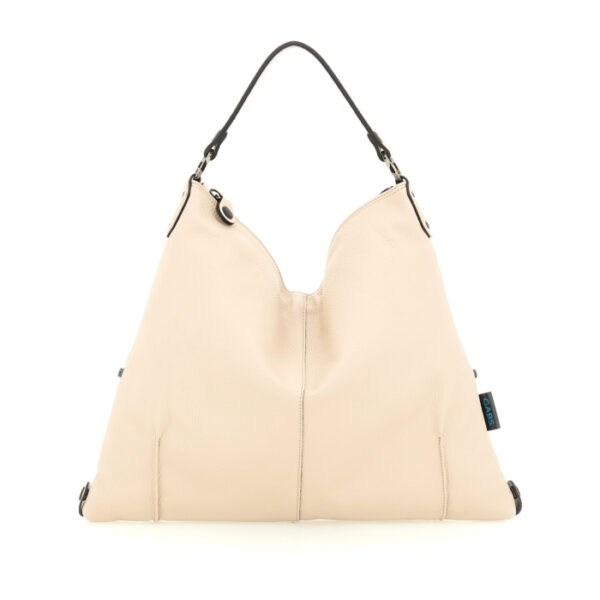 Bolso de hombro SOLANGE de piel de oveja HIELO
