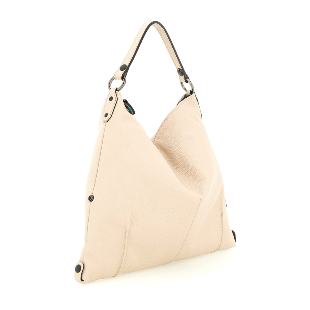 Bolso de hombro SOLANGE de piel de oveja HIELO - Imagen 2