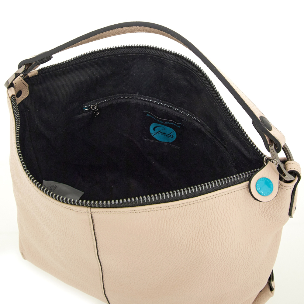 Bolso de hombro SOLANGE de piel de oveja HIELO - Imagen 6