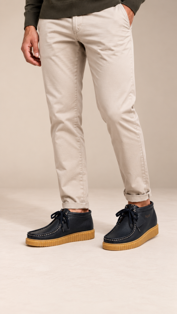 Botín wallabee piel AZUL — foto 1