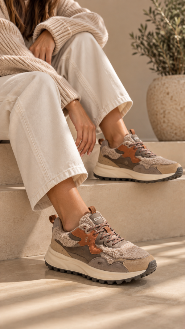 Deportivo borreguillo beige