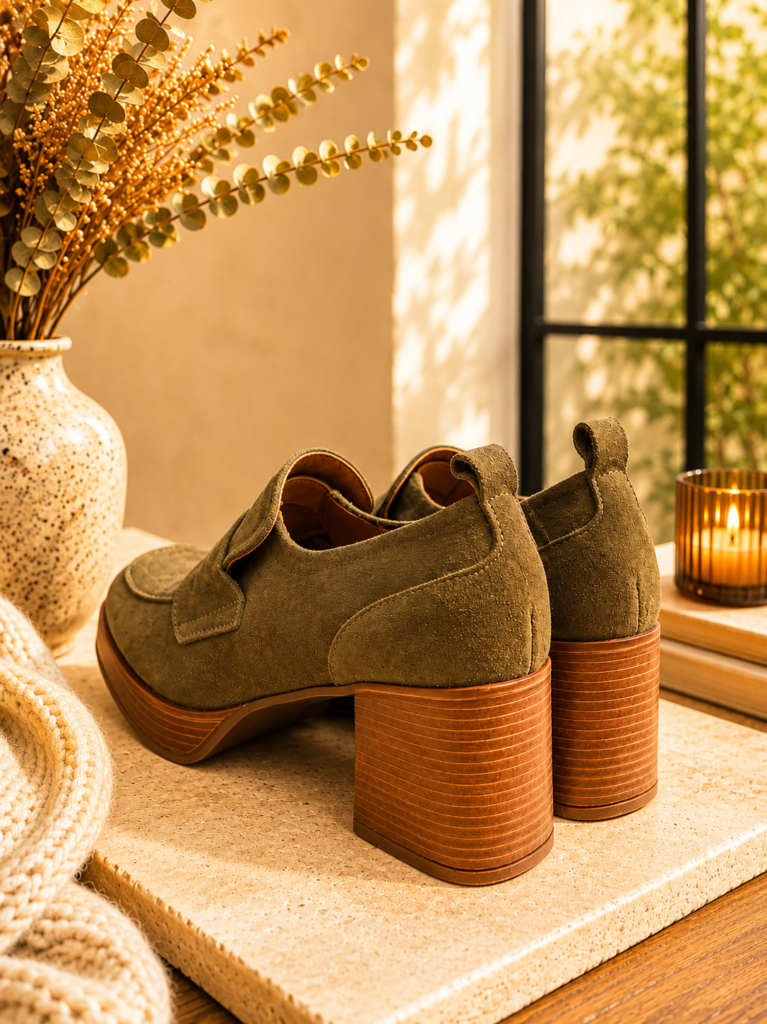 Mocasín VERDE plataforma — foto 4