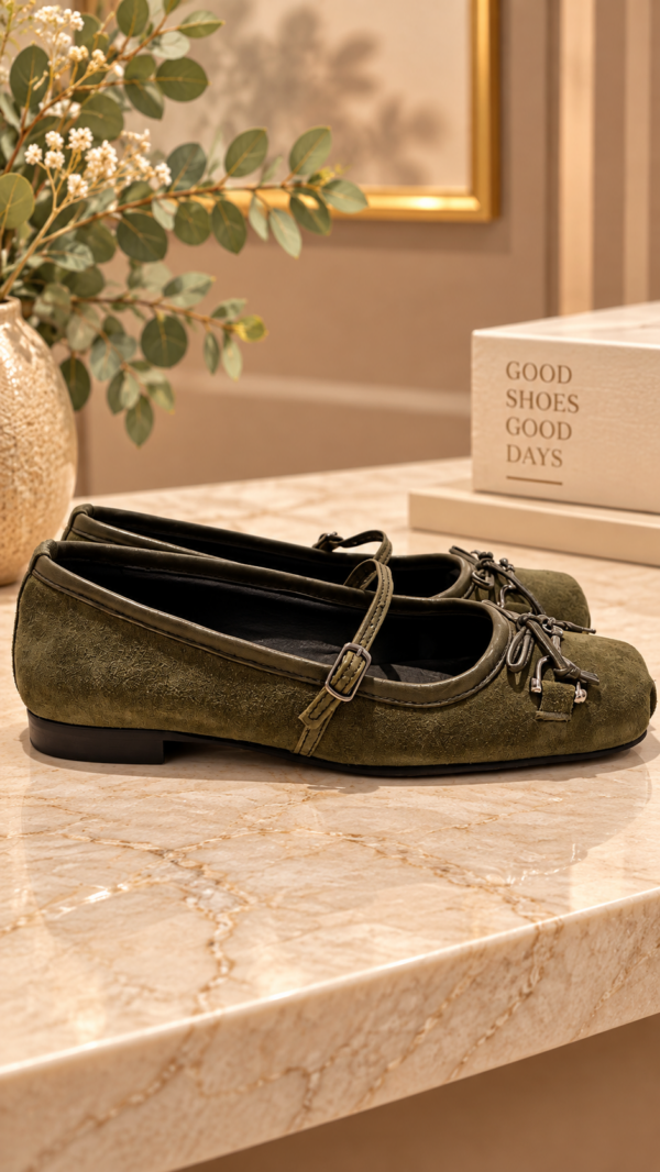 Bailarina verde oliva