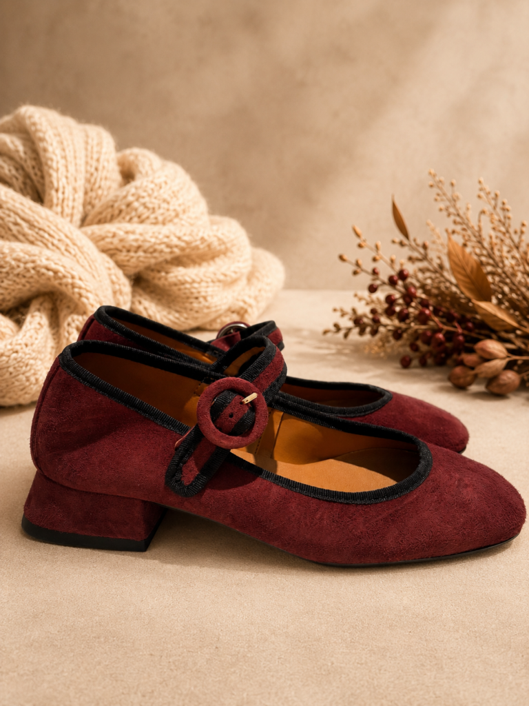 Zapato en ante BURDEOS — foto 2