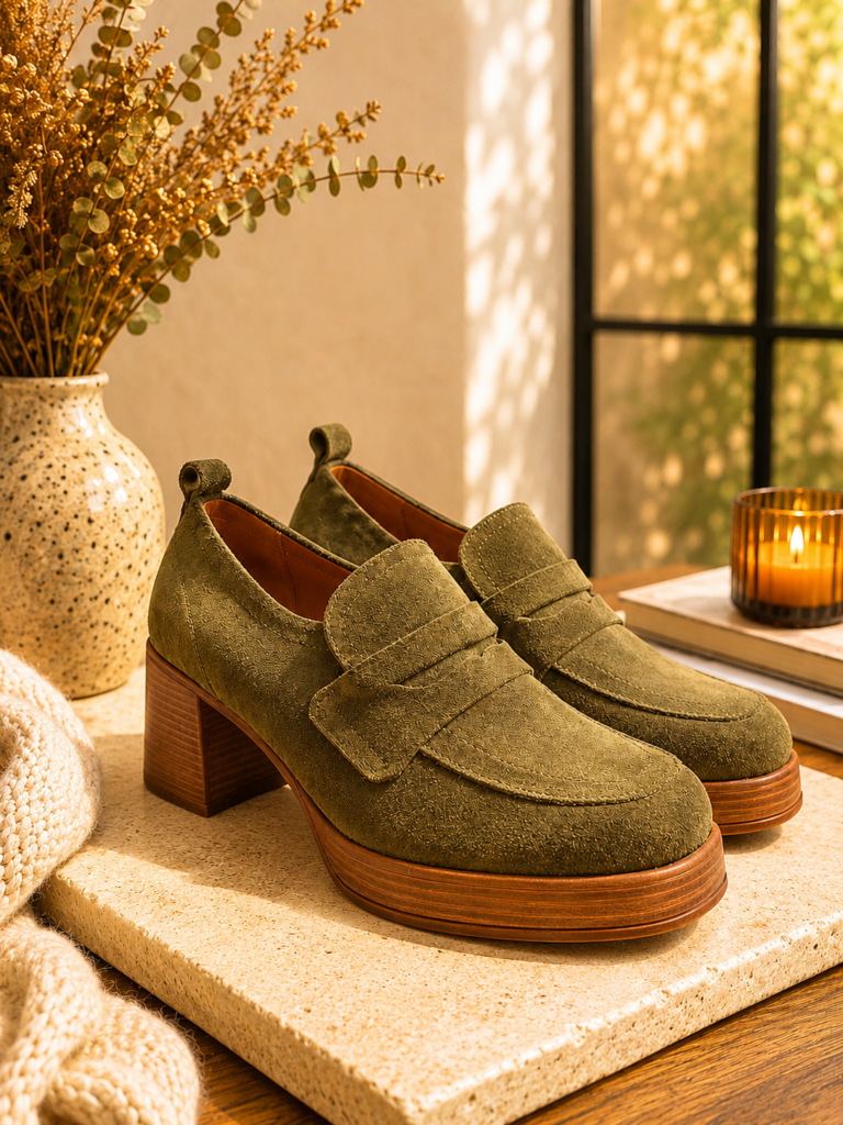 Mocasín VERDE plataforma — foto 3