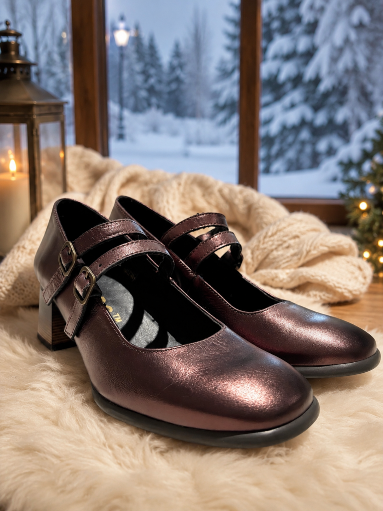 Zapato MARRÓN piel doble hebilla — foto 3