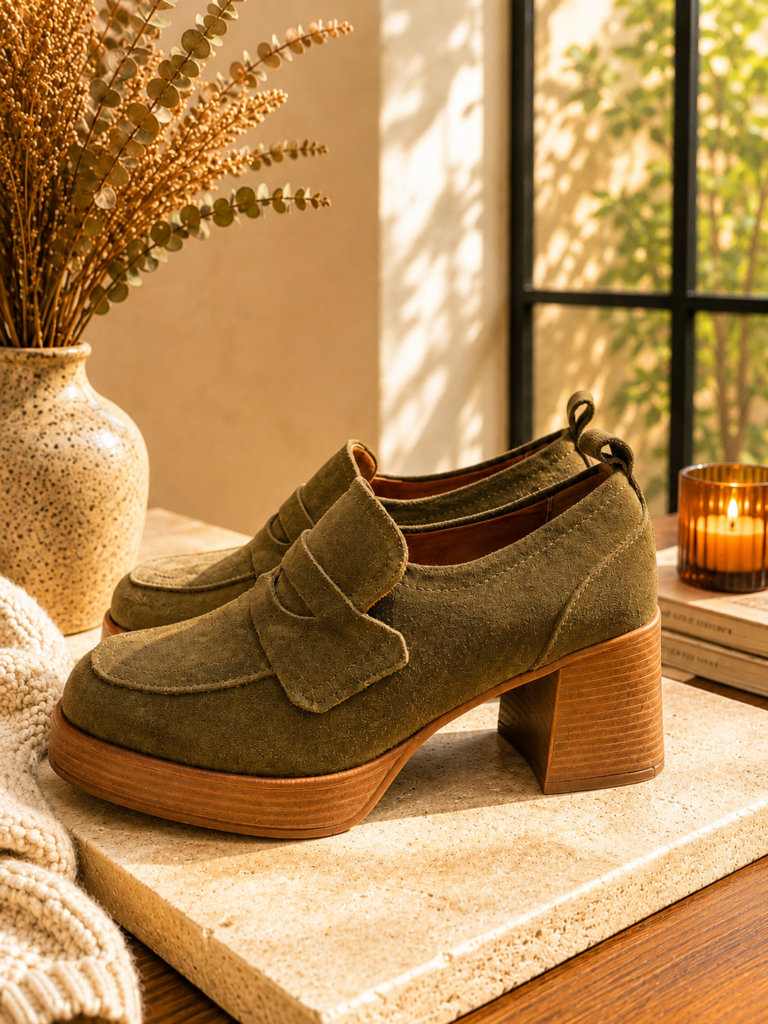 Mocasín VERDE plataforma — foto 2