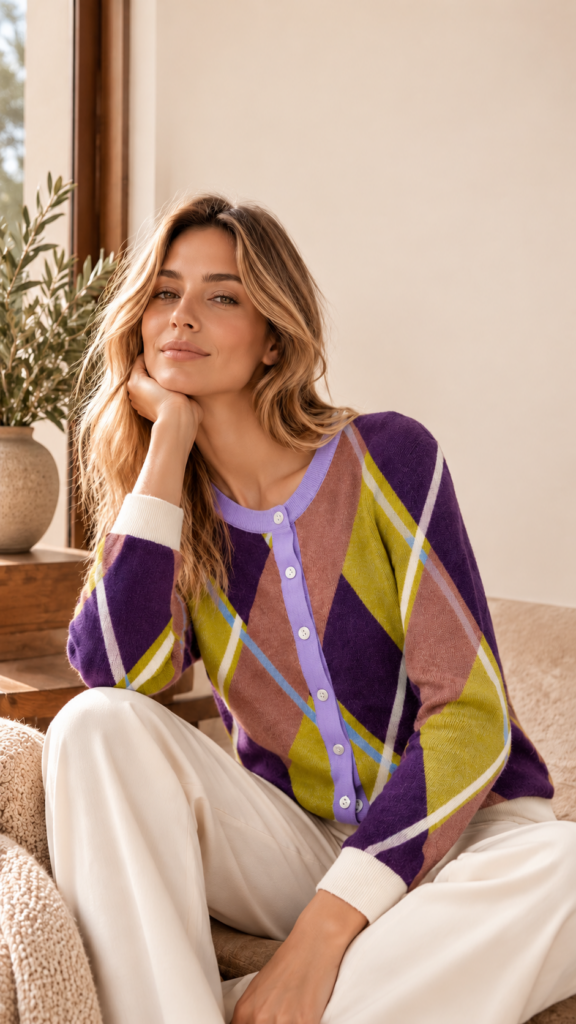 Cardigan IN BED WITH YOU rombos — foto 1