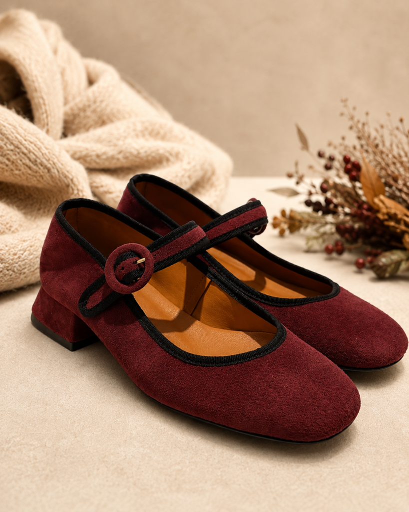 Zapato en ante BURDEOS — foto 3