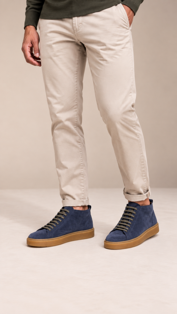 Botín serraje AZUL — foto 1