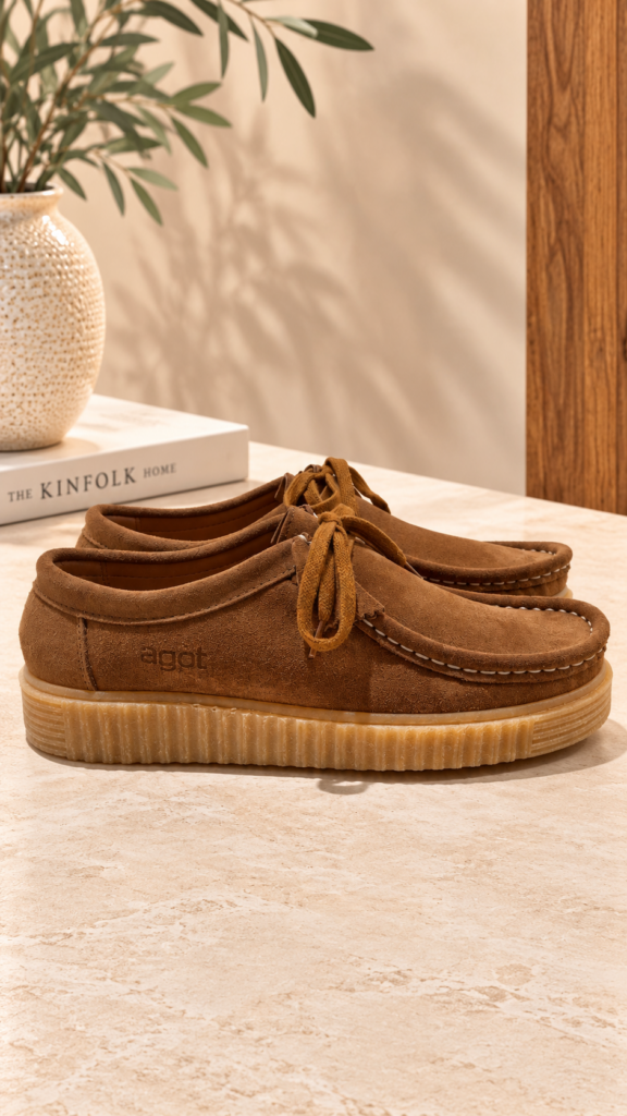 Wallabee serraje CAMEL — foto 3