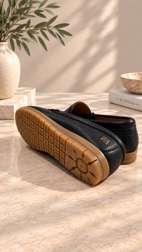 Mocasín piel AZUL  MARINO — foto 5