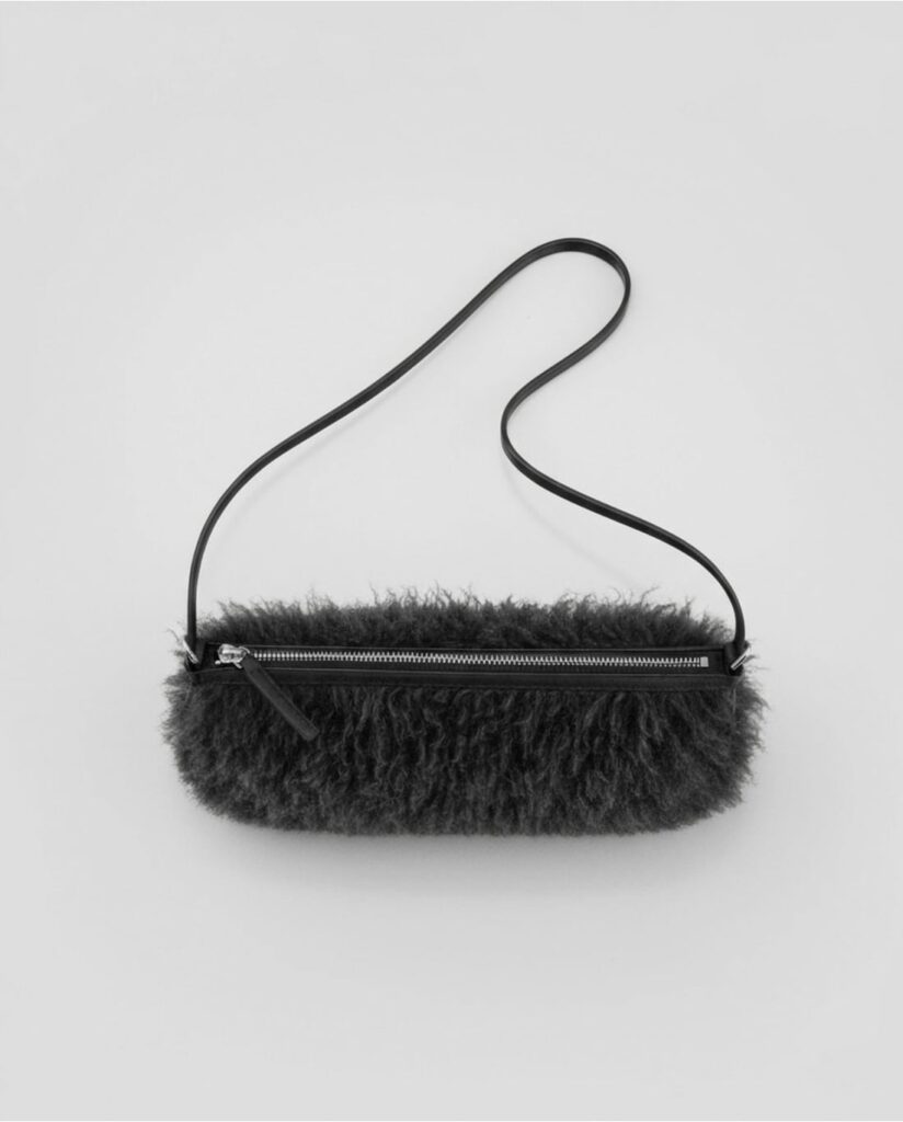Bolso baguette de pelo negro — foto 3