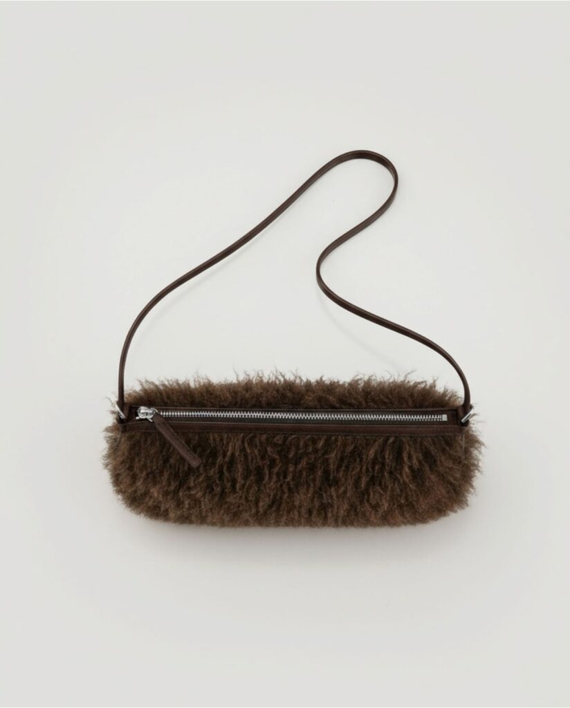 Bolso baguette de pelo marrón — foto 4