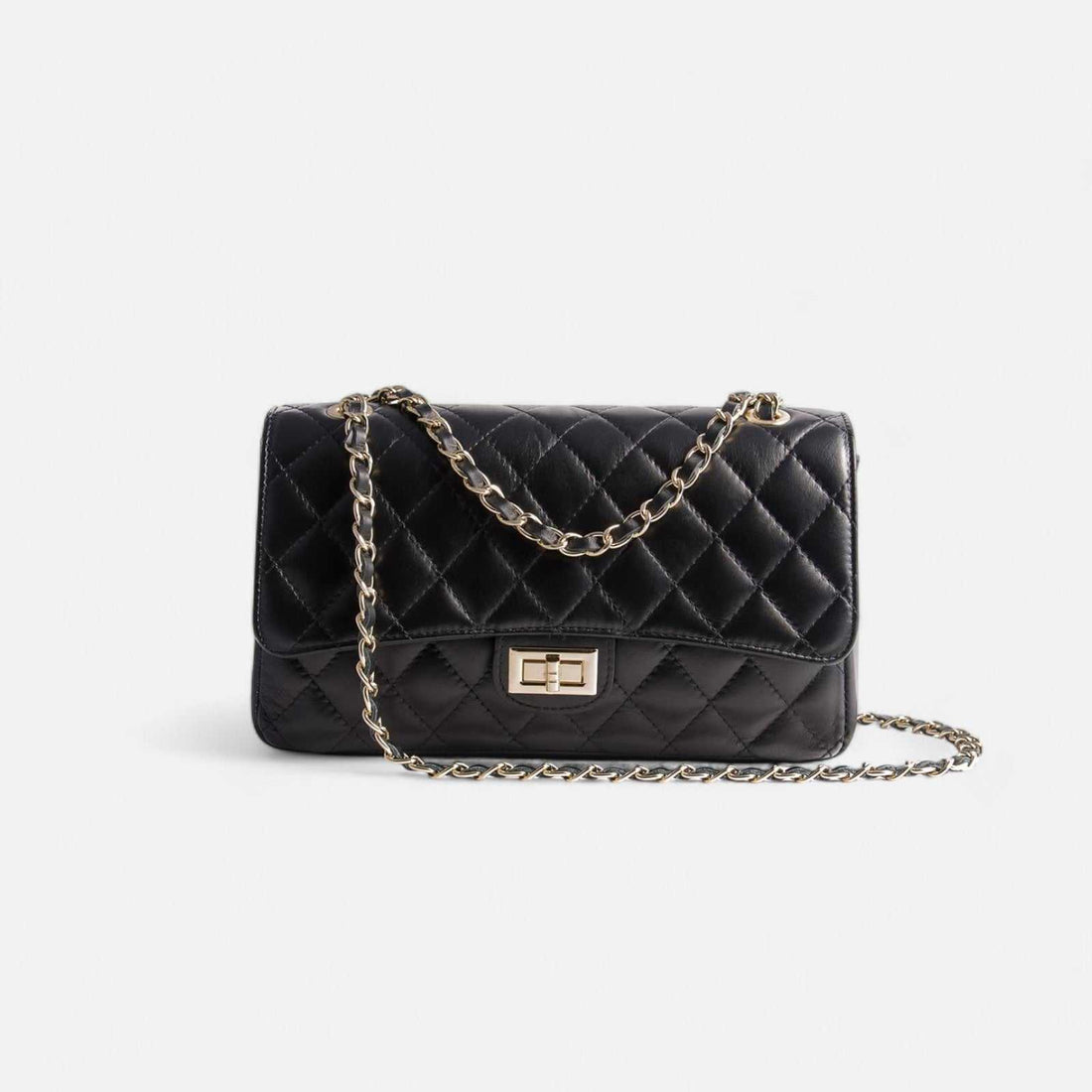 Bolso acolchado piel negro - Imagen 3