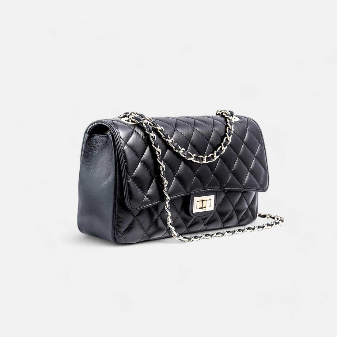 Bolso acolchado piel negro - Imagen 4
