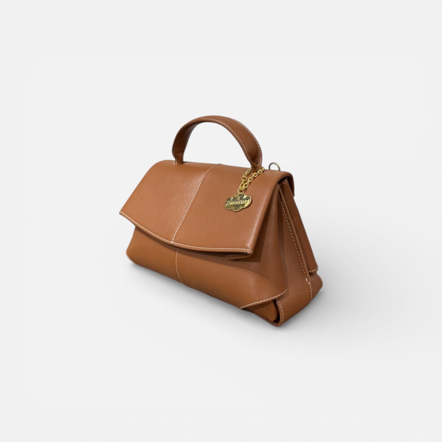Bandolera piel camel - Imagen 3