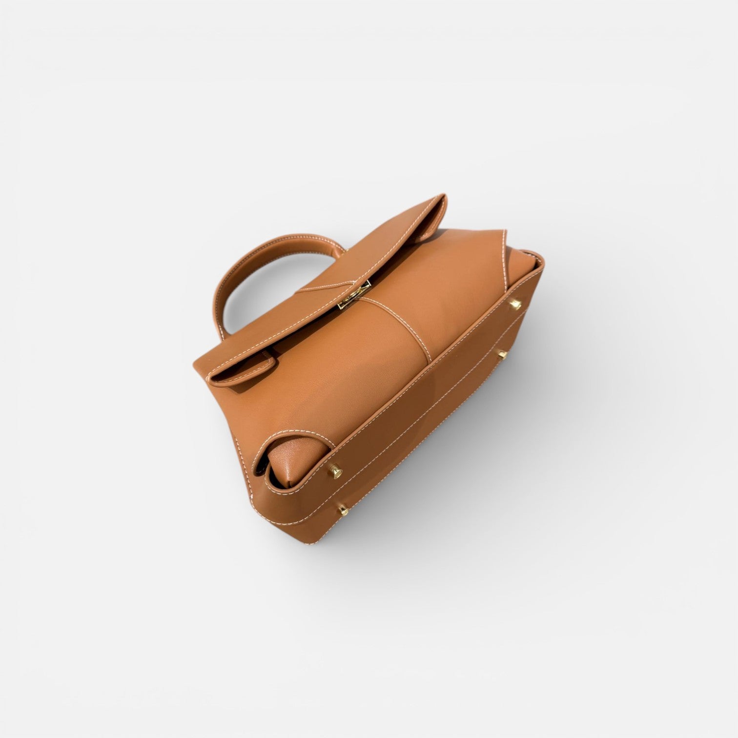 Bandolera piel camel - Imagen 4