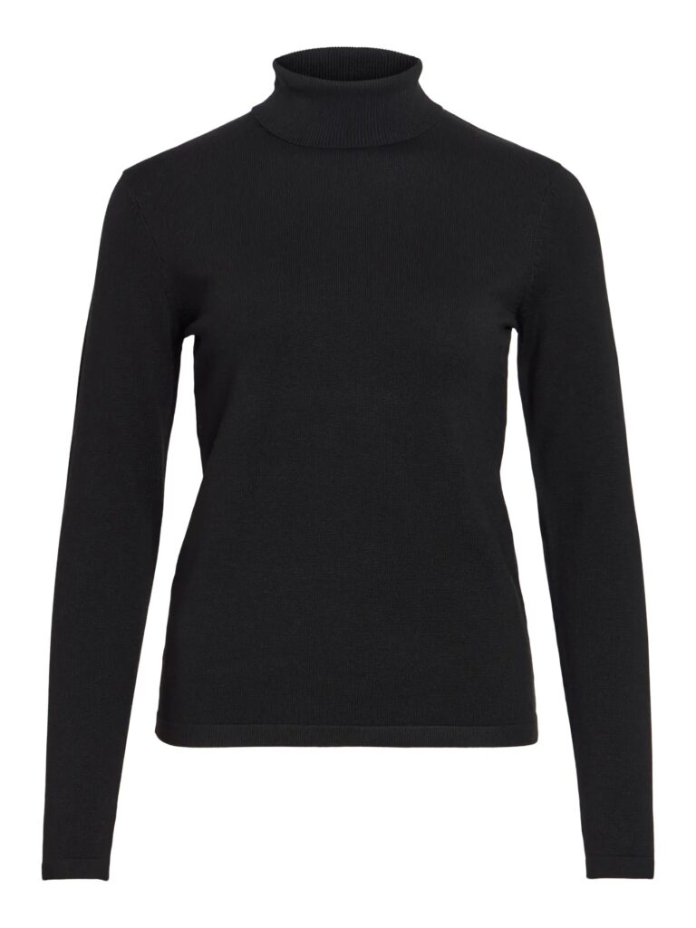 Jersey NEGRO de cuello alto punto fino — foto 7